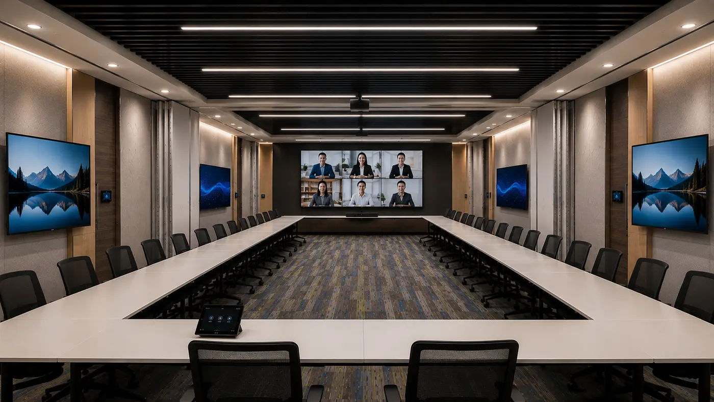 Espacio flexible de reunión como ejemplo visual